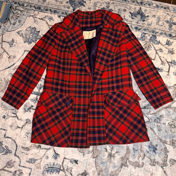 Pendleton Jackets & Blazers - Pendleton Vibrant Red and Black Checkered Blazer